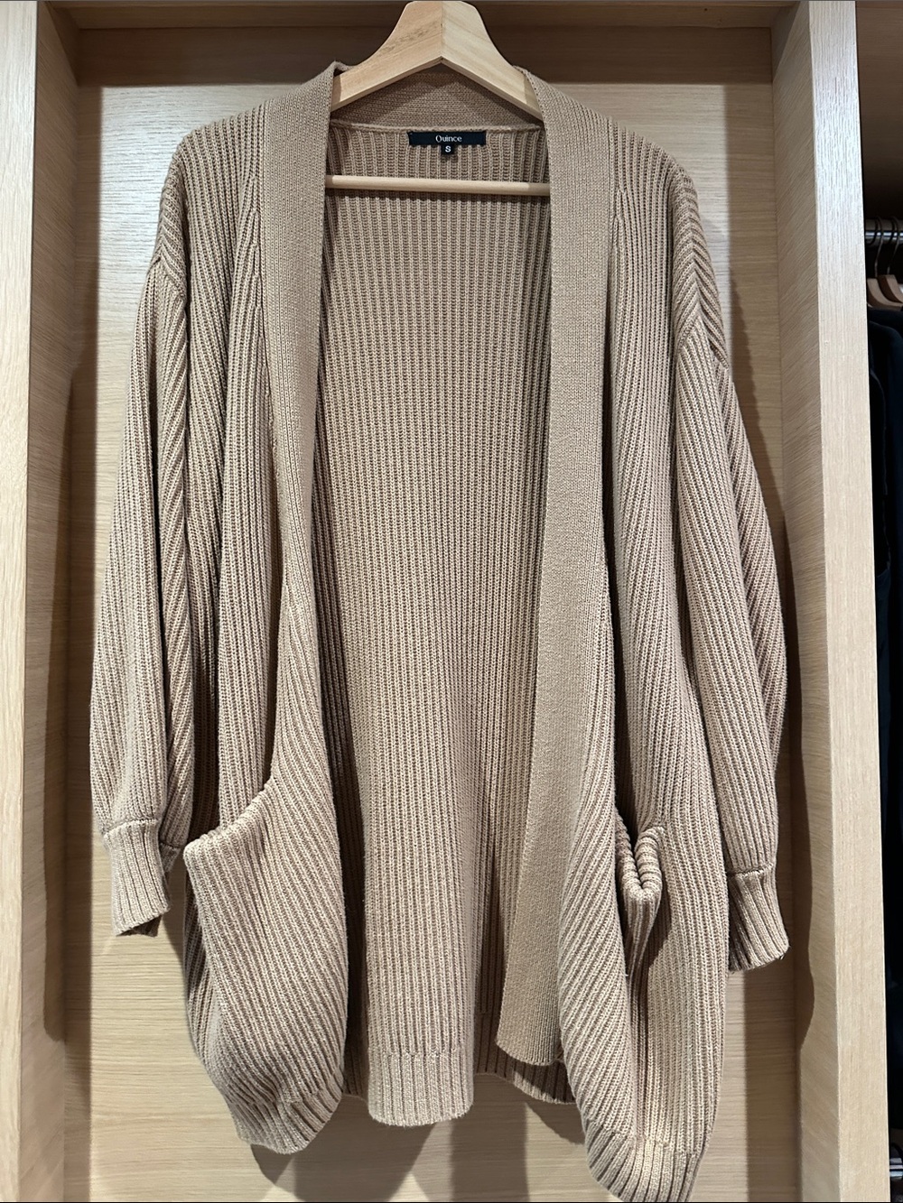 Quince Ribbed Open Front Cardigan